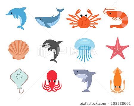 海洋生物圖標集 108388601