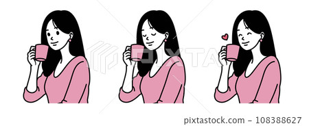 Illustration material of women and girls 108388627