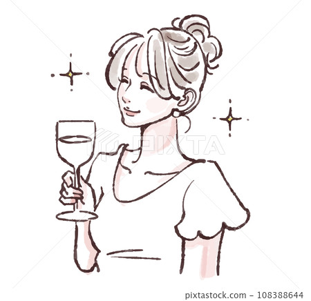 Illustration material of women and girls Illustration material of women and girls 108388644