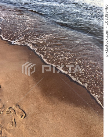 Only from that point view you can actually see the boundary between the sea and the land, Nida, Palanga, Baltic sea Only from that point view you can actually see the boundary between the sea and the land, Nida, Palanga, Baltic sea 108389460