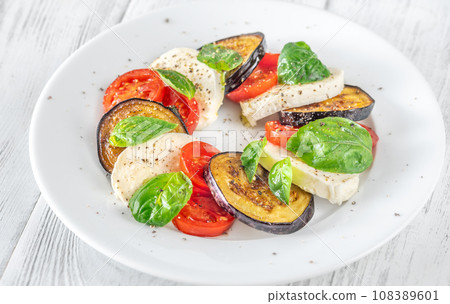 Eggplant Caprese Salad 108389601