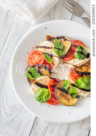 Eggplant Caprese Salad 108389603