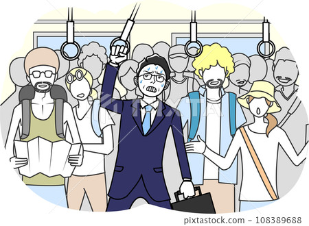 Trains crowded with overtourism Trains crowded with overtourism 108389688