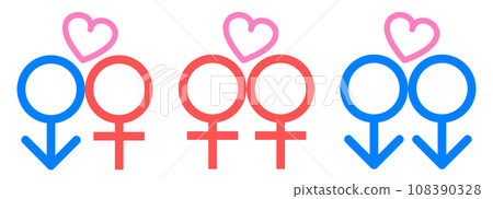 Illustration of man and woman couple and love and affection 108390328