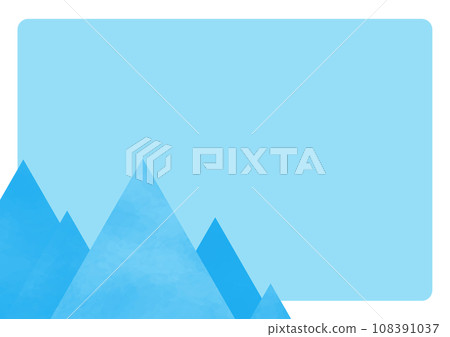 Simple triangular blue watercolor style frame Simple triangular blue watercolor style frame 108391037