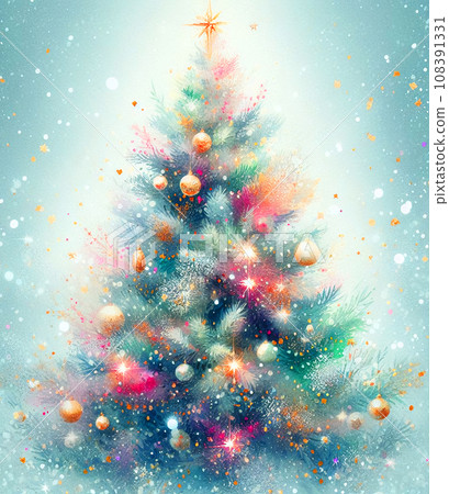 Snowy Christmas tree Snowy Christmas tree 108391331