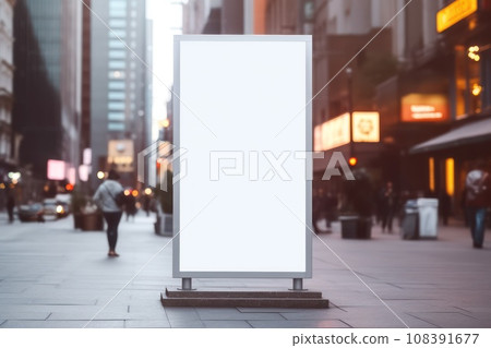 Blank billboard indoors outdoors, Generative AI 108391677