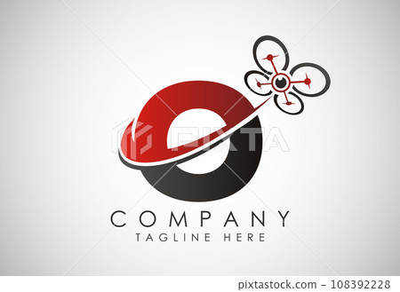 Letter drone logo design vector template. Drone technology logo sign symbol Letter drone logo design vector template. Drone technology logo sign symbol 108392228