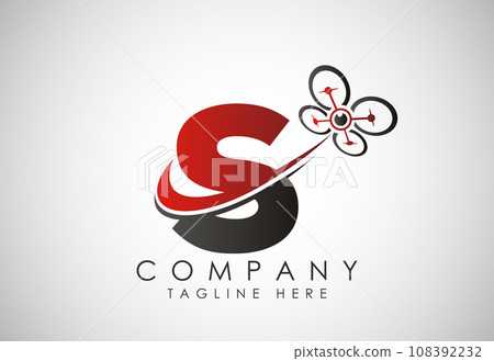 Letter drone logo design vector template. Drone technology logo sign symbol Letter drone logo design vector template. Drone technology logo sign symbol 108392232