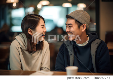 情侶在咖啡館約會 AI 生成 情侶在咖啡館約會 AI 生成 108392764