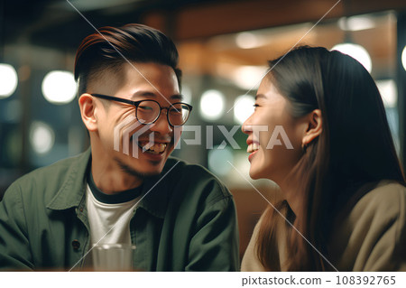 情侶在咖啡館約會 AI 生成 情侶在咖啡館約會 AI 生成 108392765