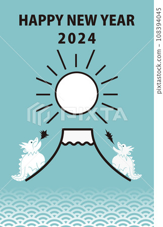 Dragon Mt. Fuji New Year's card Dragon Mt. Fuji New Year's card 108394045