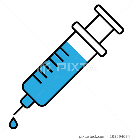 Syringe icon blue 108394624