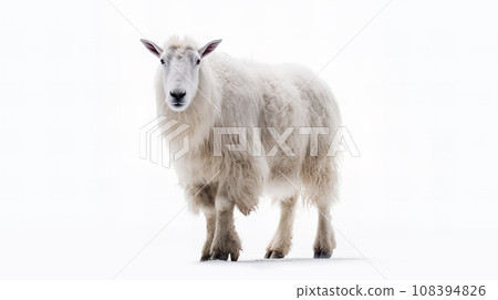 goat on white background 108394826