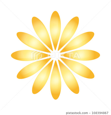 橙色漸層花圖標 橙色漸層花圖標 108394867