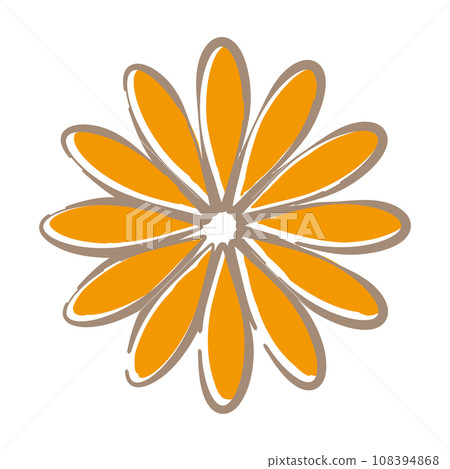 黃色花圖圖標 黃色花圖圖標 108394868