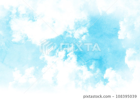 Sky background material watercolor texture 108395039