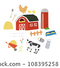 the view of farm illustration hand drawing cute 108395258