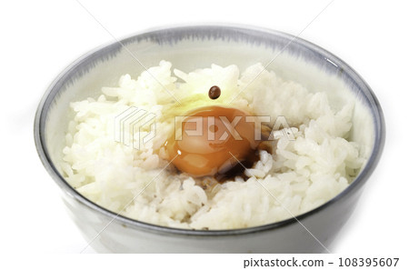 Egg fried rice white background Egg fried rice white background 108395607