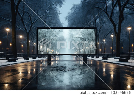 Mockup Billboard for advertisement. Generative AI 108396636