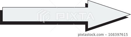 Arrow_with shadow, white paint Arrow_with shadow, white paint 108397615