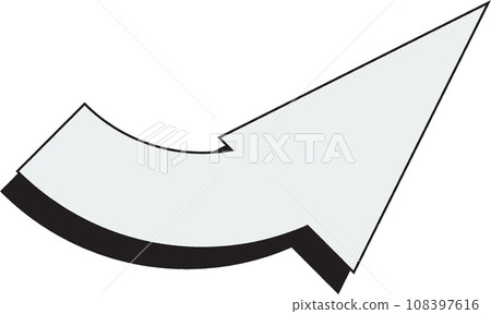 Arrow_with shadow, white paint 108397616