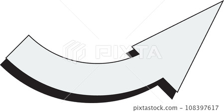 Arrow_with shadow, white paint 108397617