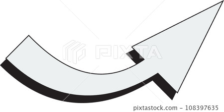 Arrow_with 陰影,白色油漆 Arrow_with 陰影,白色油漆 108397635