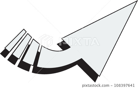 Arrow_with 陰影,白色油漆 Arrow_with 陰影,白色油漆 108397641