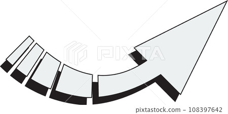 Arrow_with 陰影,白色油漆 Arrow_with 陰影,白色油漆 108397642