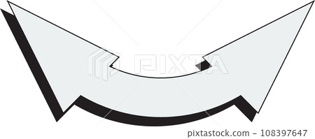 Arrow_with shadow, white paint Arrow_with shadow, white paint 108397647