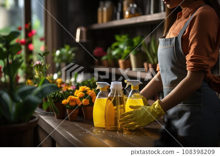 Cleaning service concept. Selective focus. Generative AI 108398209