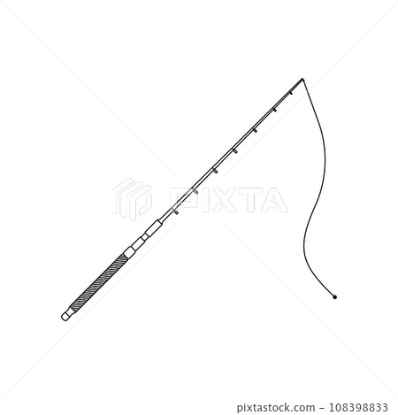 modern fishing icon in line shape vector modern fishing icon in line shape vector 108398833