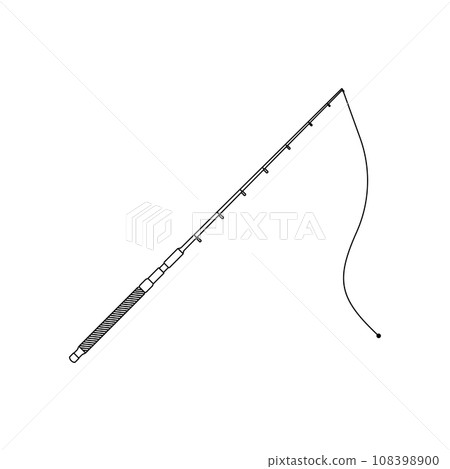 modern fishing icon in line shape vector modern fishing icon in line shape vector 108398900