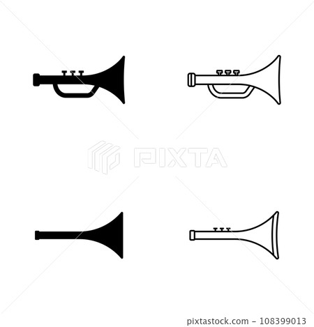 trumpet icon vector trumpet icon vector 108399013
