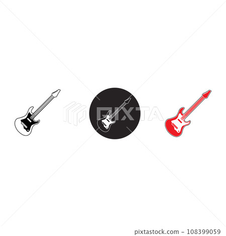 electric guitar icon vector electric guitar icon vector 108399059