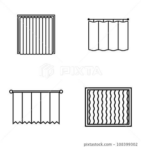 curtain icon vector 108399302