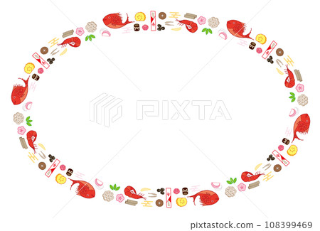 Osechi material frame oval color 108399469