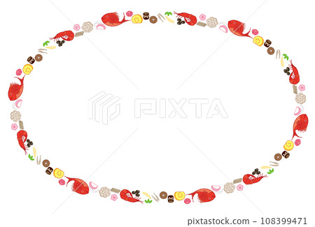 Osechi 材料框架橢圓形顏色 108399471