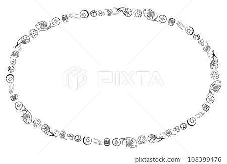 Osechi material frame oval color 108399476