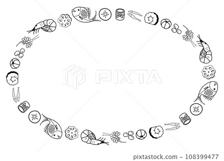 Osechi material frame oval color 108399477