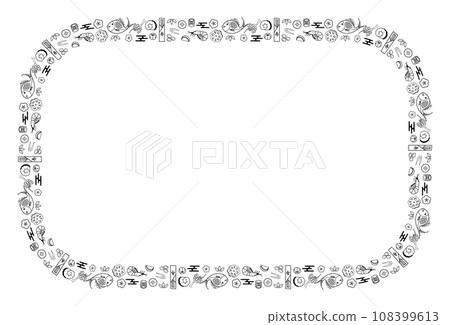 Osechi 材質框架矩形單色 108399613