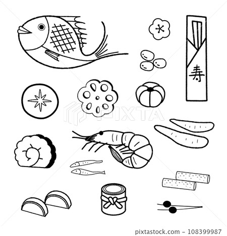 Osechi單品套裝線描單色 108399987