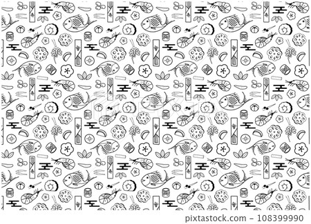 新年圖案線描單色 108399990