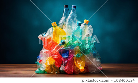 Plastic waste garbage used bottle 108400154