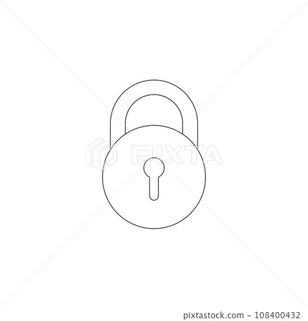 padlock icon vektor 108400432