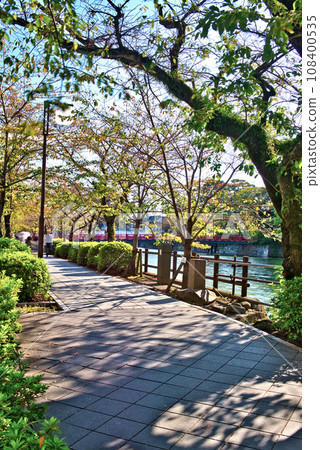Beautiful red scenery of Odawara Castle Bridge Beautiful red scenery of Odawara Castle Bridge 108400535