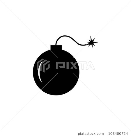 simple bomb icon vector simple bomb icon vector 108400724