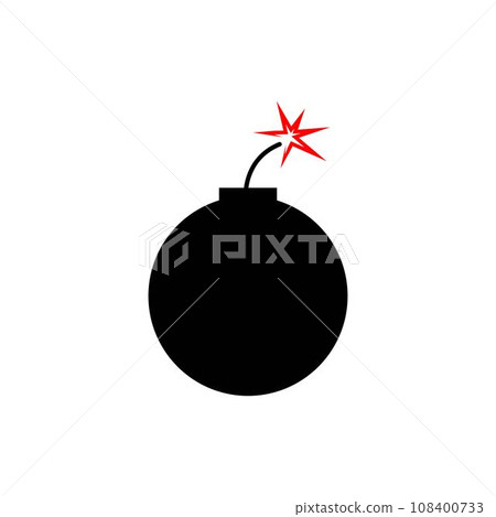 simple bomb icon vector 108400733