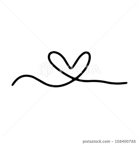 Hand drawn heart symbol divider border frame icon for love, romantic trendy doodle art for decoration background element in a glyph pictogram illustration Hand drawn heart symbol divider border frame icon for love, romantic trendy doodle art for decoration background element in a glyph pictogram illustration 108400788